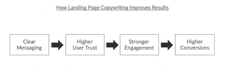steps showing how landing page optimization can help businesses
