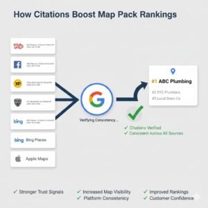 graphic showing how local citations can help rankings
